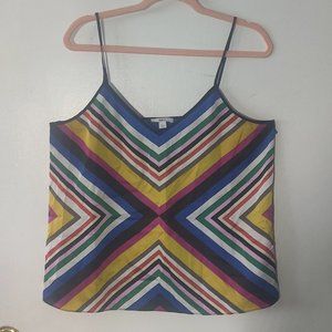 Spaghetti Strap Tank Top with Colorful Pattern from Bar III Size Large